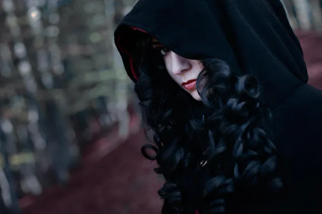 The Witcher 3 - Wild Hunt (Yennefer cosplay meisje) 4K achtergrond