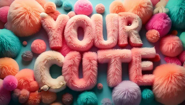 Fjala "Je e lezetshme" me topa gëzofi 2K sfond