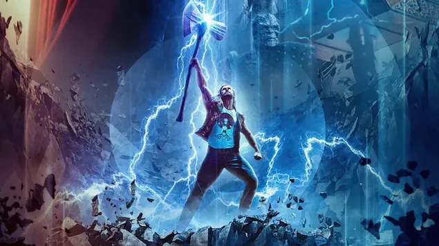 Thor absorbiendo todo el trueno en su Strombreaker