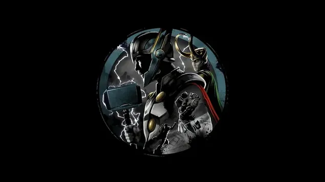 Thor i Loki: I tamo borba protiv sjene 4K pozadina