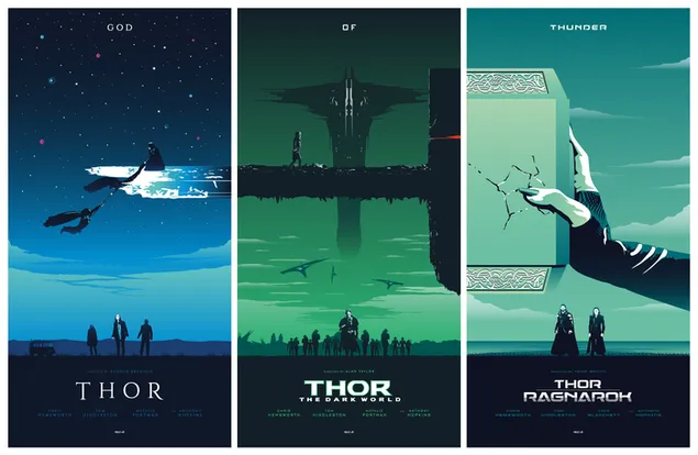 Thor in 3 filmposters download