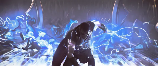 Thor po vret të gjithë me fuqinë e vetëtimës së tij 4K sfond