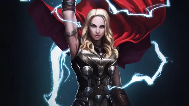 Thor: Love and Thunder mighty thor Jane Foster 4K wallpaper download