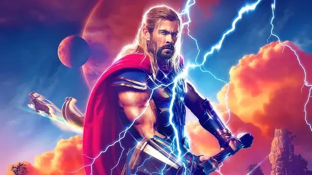 Thor: Ljubav i grom - Thor poster 4K pozadina