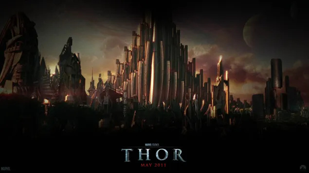 Thor film - Asgardian palace 2K bakgrund