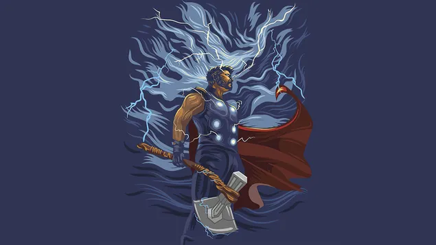 Thor Stormbreaker Axe Lightning Minimalist download