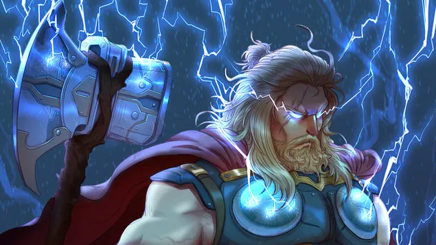 Thor Stormbreaker Lightning (Marvel) Comics 4K wallpaper