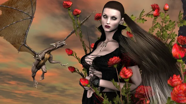 Torner og drage 4K bakgrunn