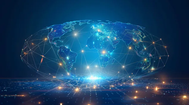 vizatime holografike tredimensionale te nje harte te botes ne glob shkarkim