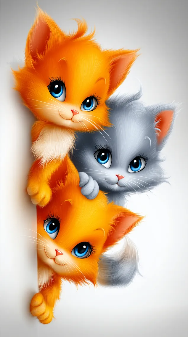 prezemete tri razigrani machki dzirkaat od zad pregrada