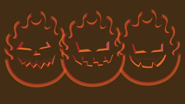 Sfondo di tre teste di zucca per Halloween 8K sfondo