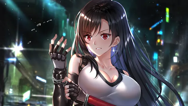 Tifa Lockhart (Anime Art): Final Fantasy VII Remake [Videojuego] 4K fondo de pantalla