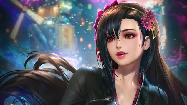 'Tifa Lockhart' Black Kimono - Final Fantasy VII Remake (Video Game) 4K wallpaper