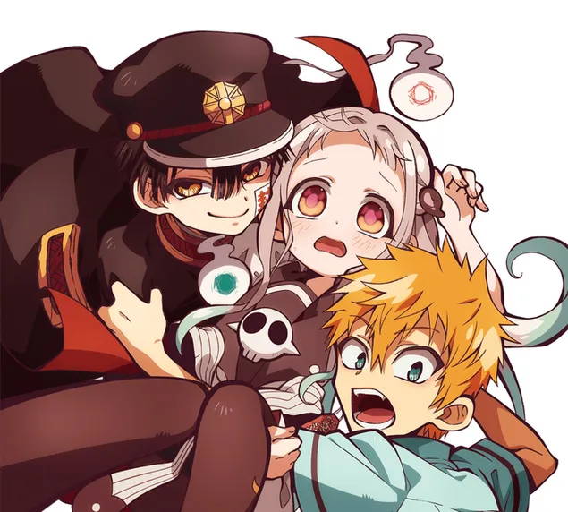 上厕所的花子君！- 花子君、矢代宁宁、源光和木家 HD 壁纸