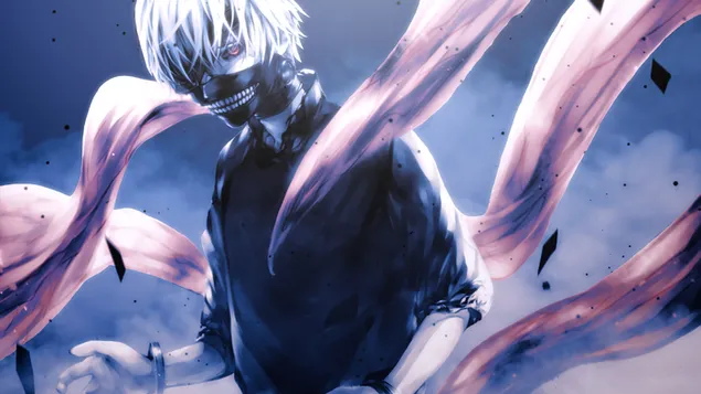 Tokyo Ghoul - Kaneki Ken Mask Kagune 2K baggrundsbillede