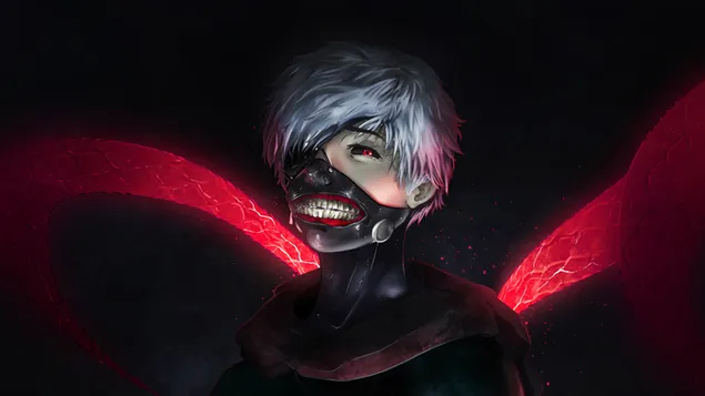 Tokyo Ghoul – Ken Kaneki Light Kagune 4K ekrano užsklanda