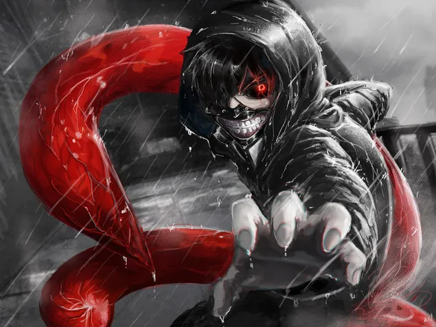 Ken Kaneki Red Eye Eyepatch Tokyo Ghoul 4K Phone iPhone Wallpaper #5680b