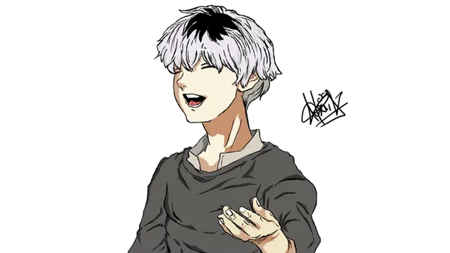 东京食尸鬼 Re: - Haise Sasaki 绘画 HD 壁纸