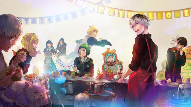 Tokyo Ghoul:re, petrecere de Halloween 4K imagine de fundal