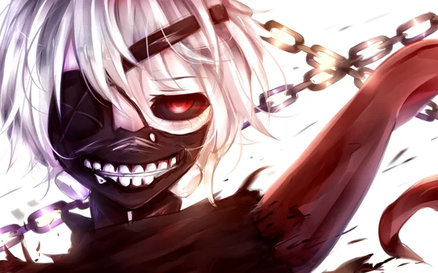 Ken Kaneki Red Eye Eyepatch Tokyo Ghoul 4K Phone iPhone Wallpaper #5680b