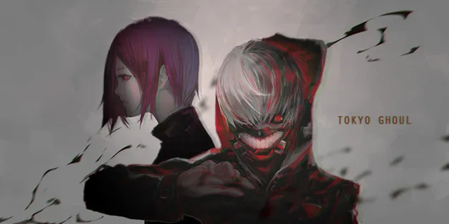 东京食尸鬼 Re: - Ken Kaneki,Touka Kirishima,Couples 4K 壁纸