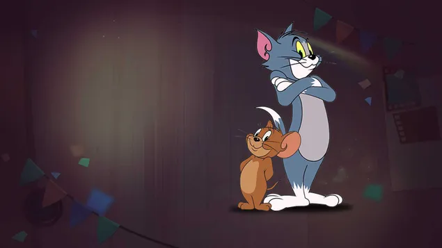 Tom and Jerry cartoon cat mouse pose
