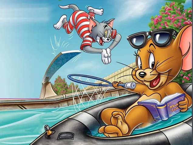 Krzno Toma in Jerryja leti 2K ozadje