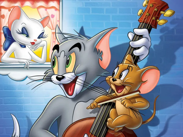 Taustakuva Tom ja jerry zamilovana 2K