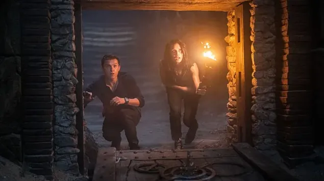 tom holland and sophia ali in uncharted movie  download