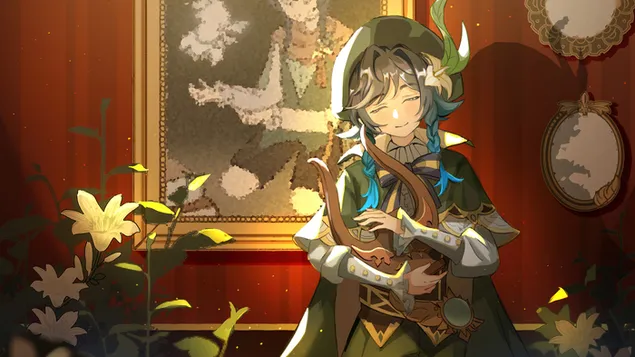 音盲吟游诗人 'Venti' - Genshin Impact（动漫电子游戏） 4K 壁纸