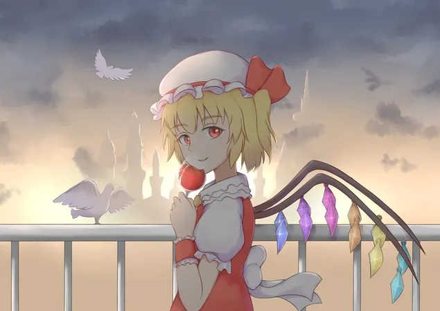 Taustpilt Touhou projekt – Flandre Scarlet (vampiir) 2K
