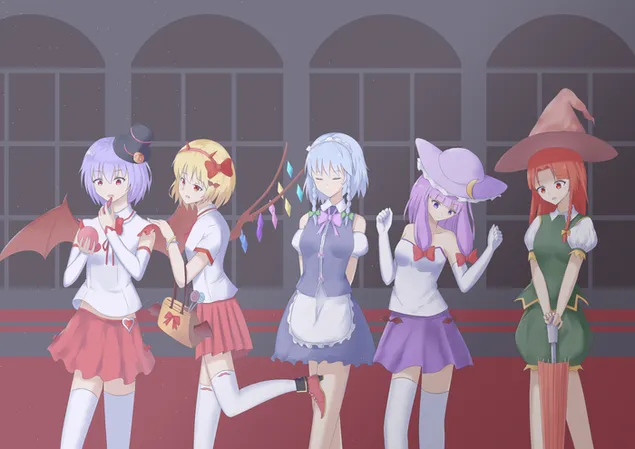 Projek Touhou Halloween 2K kertas dinding