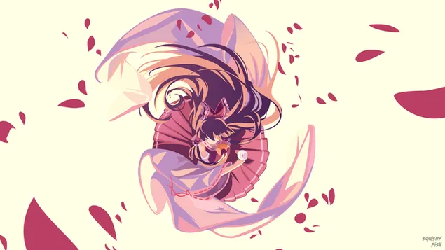 Touhou - Reimu Hakurei (minimalista) 4K papel de parede