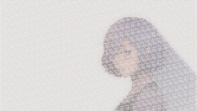 ภาพเหมือนข้อความของ Touka chan HD วอลเปเปอร์