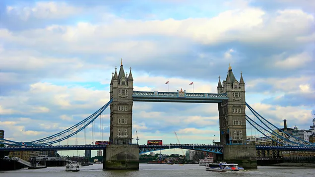 Tower Bridge i London bygget mellem 1886 og 1894, 4K tapet