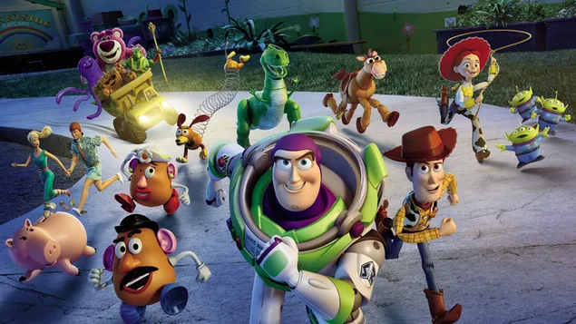 Toy Story 3 avonturenteam werkt samen