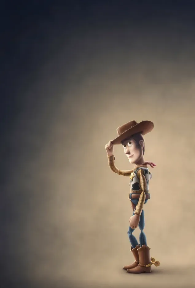 Toy Story Animationsfilm Cowboy Charakter Woody Allen posiert mit seinem Hut herunterladen