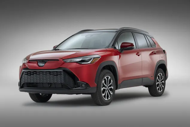 toyota corolla cross hybrid se met modern design stalen velgen in rood download