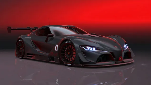 Toyota FT-1 Concept grauer Sportwagen 4K Hintergrundbild