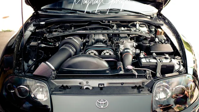 Toyota Supra-Motor 4K Hintergrundbild