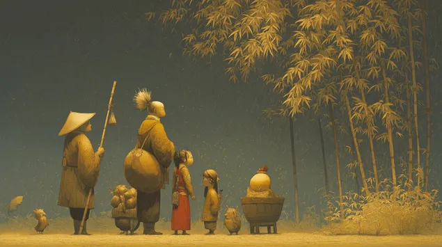 Traditionell Geschichtenzeen 2K Tapeten