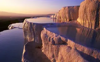 traveertino pamukkale tramonto scarica