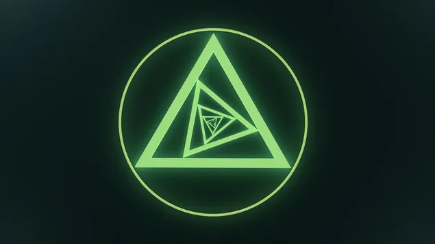 Triangle within triangle 4K wallpaper