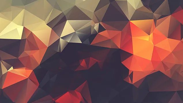 Triángulos abstractos de temática geométrica multicolor.