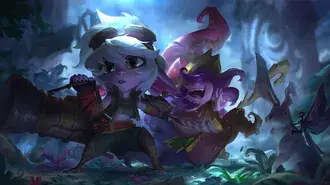 Tapeta Tristana s Lulu - League of Legends (LOL) 4K
