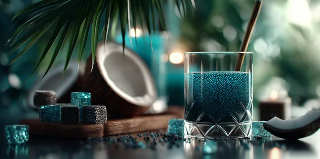 tropski wellness napitak s kokosom i detaljima egzoticnog okruzenja preuzmi