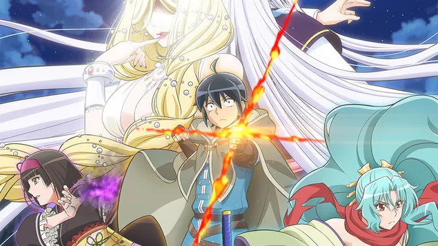 tsukimichi -moonlit fantasia- | mio, makoto misumi, jumalatar ja tomoe lataa