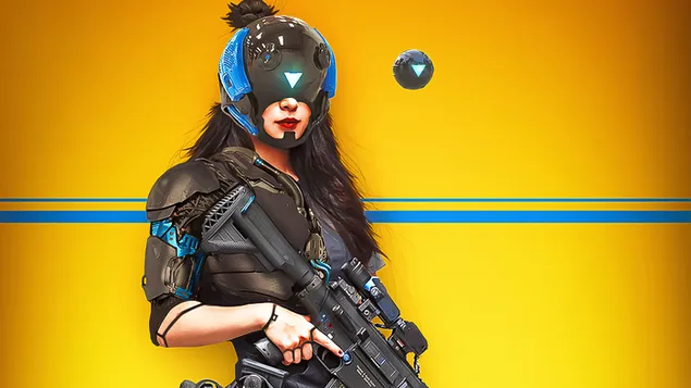 Gadis sci-fi jerebu turbo 4K kertas dinding