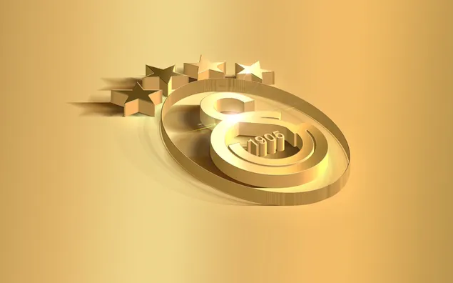 تیم فوتبال سوپر لیگ ترکیه لوگوی چهار ستاره زرد قرمز تیم ترکیه گالاتاسرای کاغذدیواری  2K