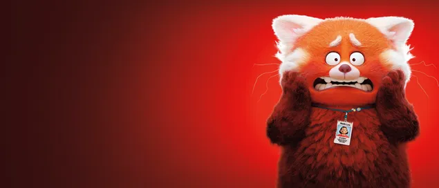 Berubah menjadi merah, film animasi hewan utama yang menegangkan 2K wallpaper